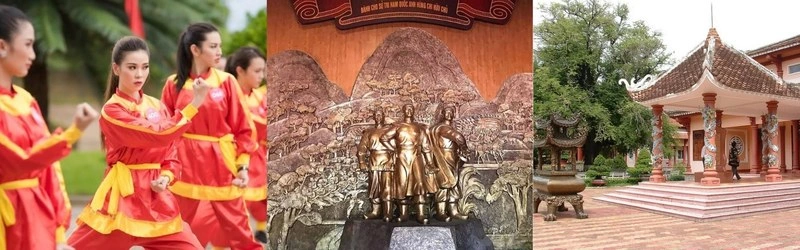 Viếng thăm tượng đài, thờ tự cũng như những vật dụng thời Tây Sơn